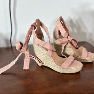 Charlotte Russe Pink Espadrille Wedges
